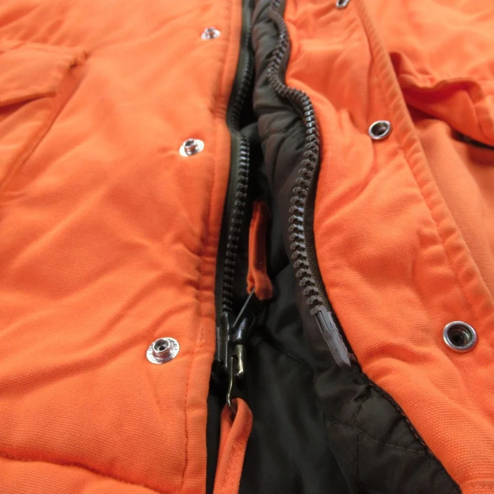 Cabelas Jacket Mens Large Orange Waterproof Insulated Hunting Outdoor VTG 90s